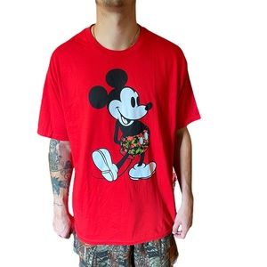Disney Mickey Mouse Huge Graphic Red Shirt